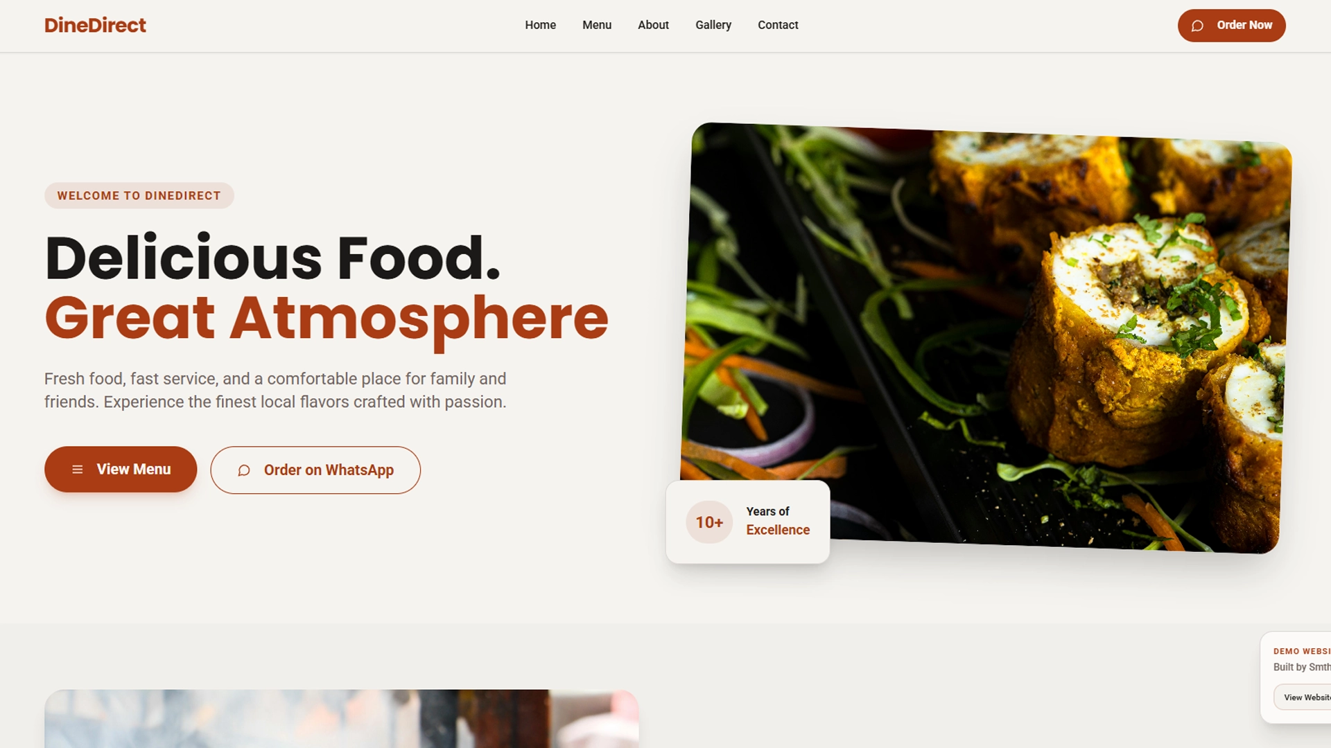 Demo Website – Resturant & Food Courts