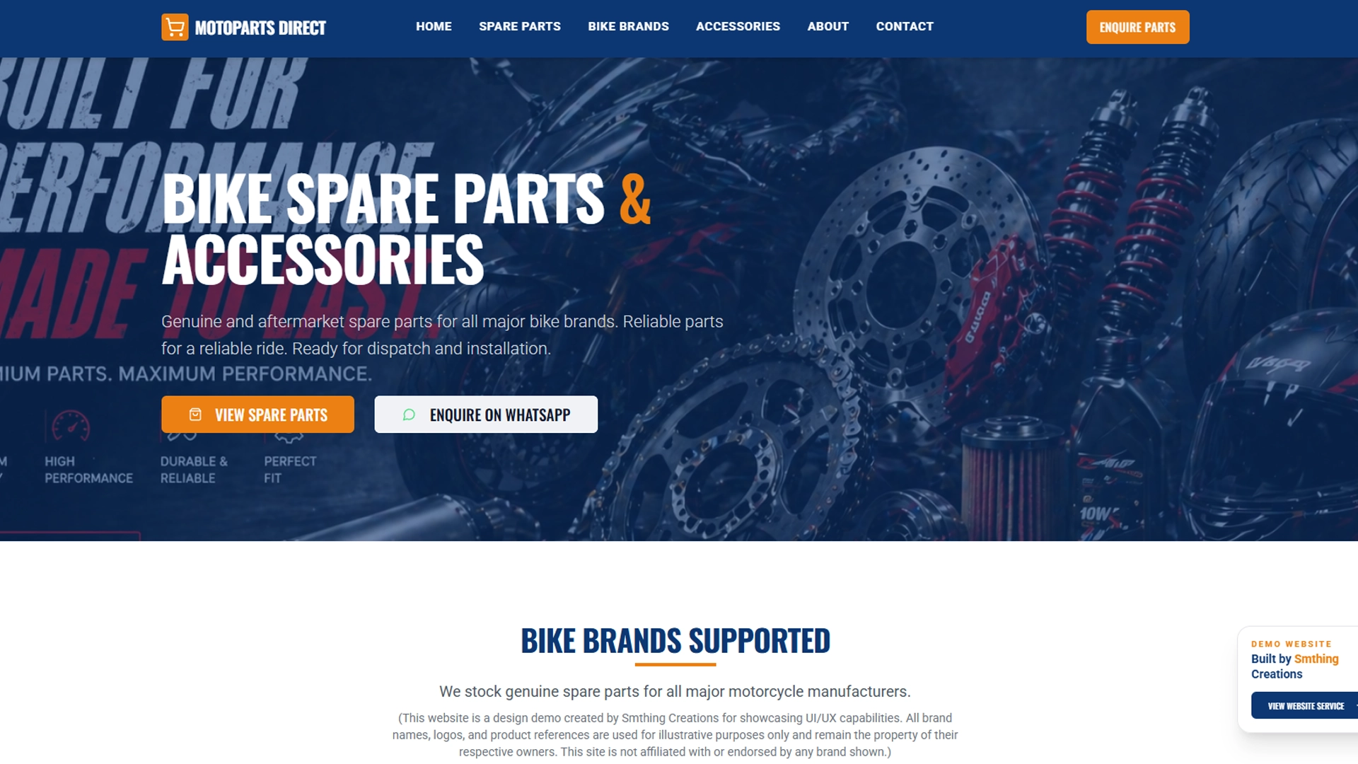Demo Website – EV Spare Parts