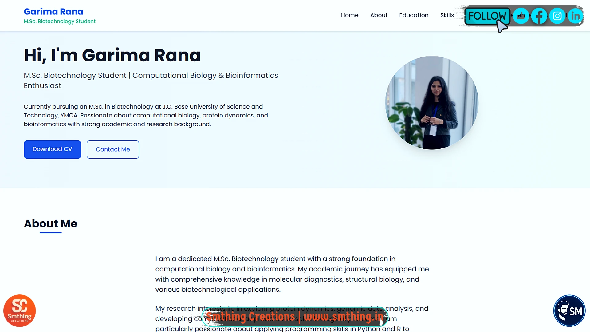 Research Intern Portfolio Design